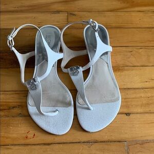 Michael kors locket sandals white